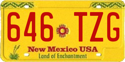 NM license plate 646TZG