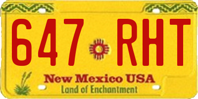 NM license plate 647RHT