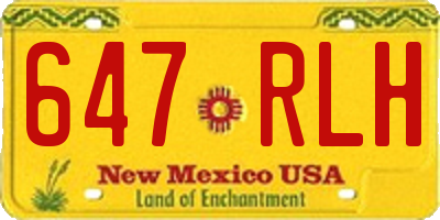 NM license plate 647RLH
