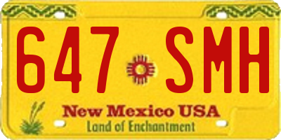 NM license plate 647SMH