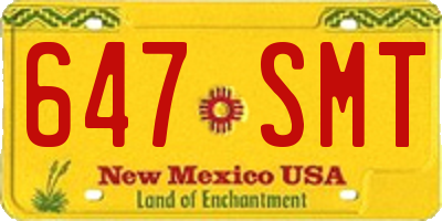 NM license plate 647SMT