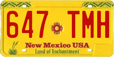 NM license plate 647TMH