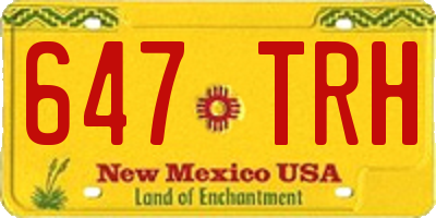 NM license plate 647TRH