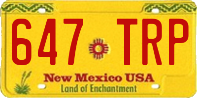 NM license plate 647TRP