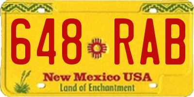 NM license plate 648RAB