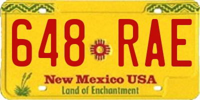 NM license plate 648RAE