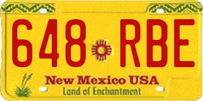 NM license plate 648RBE