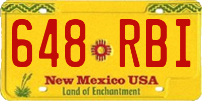 NM license plate 648RBI