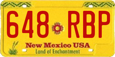 NM license plate 648RBP