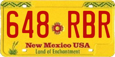 NM license plate 648RBR