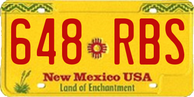 NM license plate 648RBS