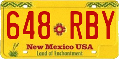 NM license plate 648RBY