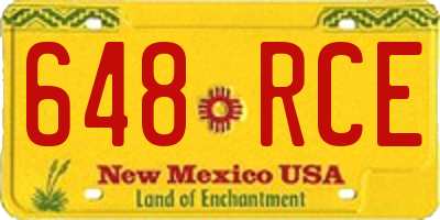 NM license plate 648RCE