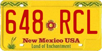 NM license plate 648RCL