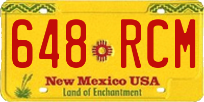 NM license plate 648RCM