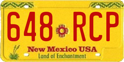 NM license plate 648RCP