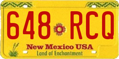 NM license plate 648RCQ
