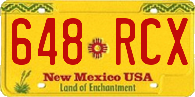 NM license plate 648RCX