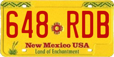 NM license plate 648RDB
