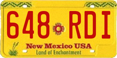 NM license plate 648RDI
