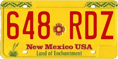 NM license plate 648RDZ