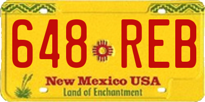 NM license plate 648REB