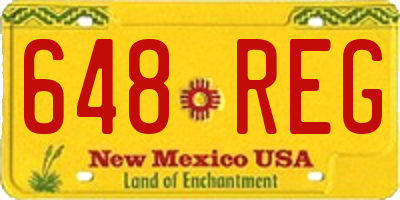 NM license plate 648REG