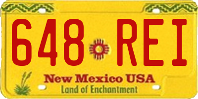 NM license plate 648REI