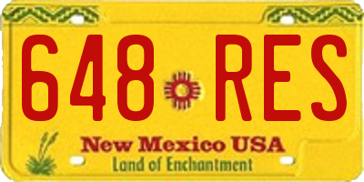 NM license plate 648RES