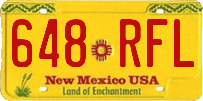 NM license plate 648RFL