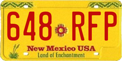 NM license plate 648RFP