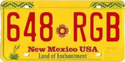 NM license plate 648RGB