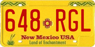 NM license plate 648RGL