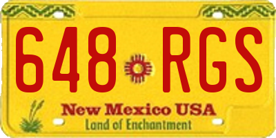 NM license plate 648RGS