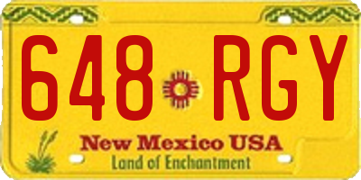 NM license plate 648RGY