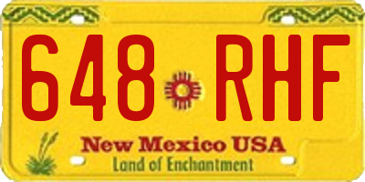 NM license plate 648RHF