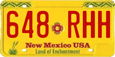 NM license plate 648RHH