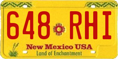 NM license plate 648RHI