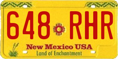 NM license plate 648RHR