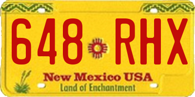 NM license plate 648RHX
