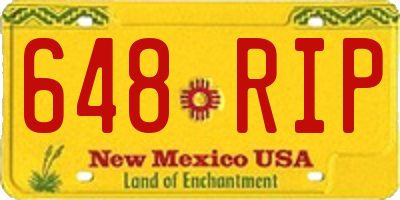 NM license plate 648RIP