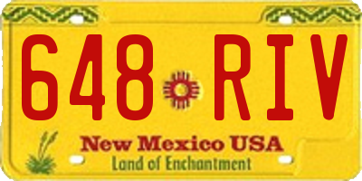 NM license plate 648RIV