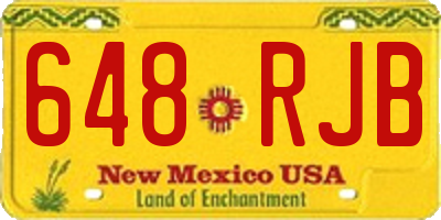 NM license plate 648RJB