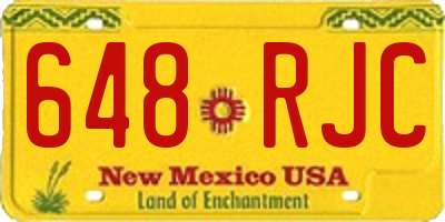 NM license plate 648RJC