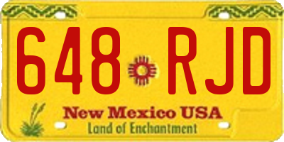 NM license plate 648RJD