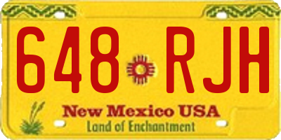NM license plate 648RJH