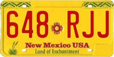NM license plate 648RJJ