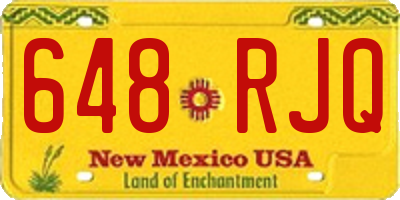 NM license plate 648RJQ