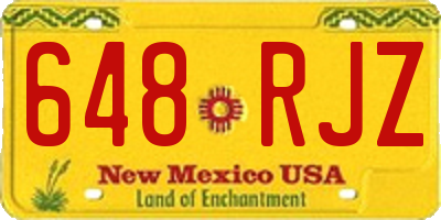 NM license plate 648RJZ