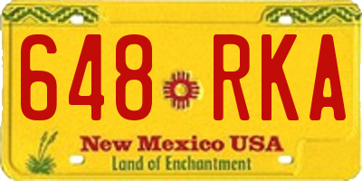 NM license plate 648RKA